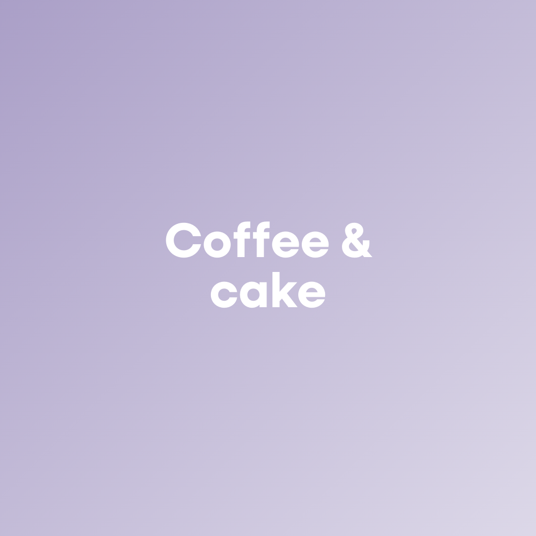 Cake and hot drink at Coffee at 108