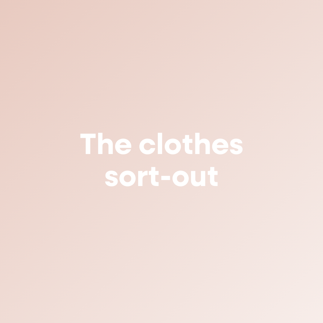 The clothes sort out