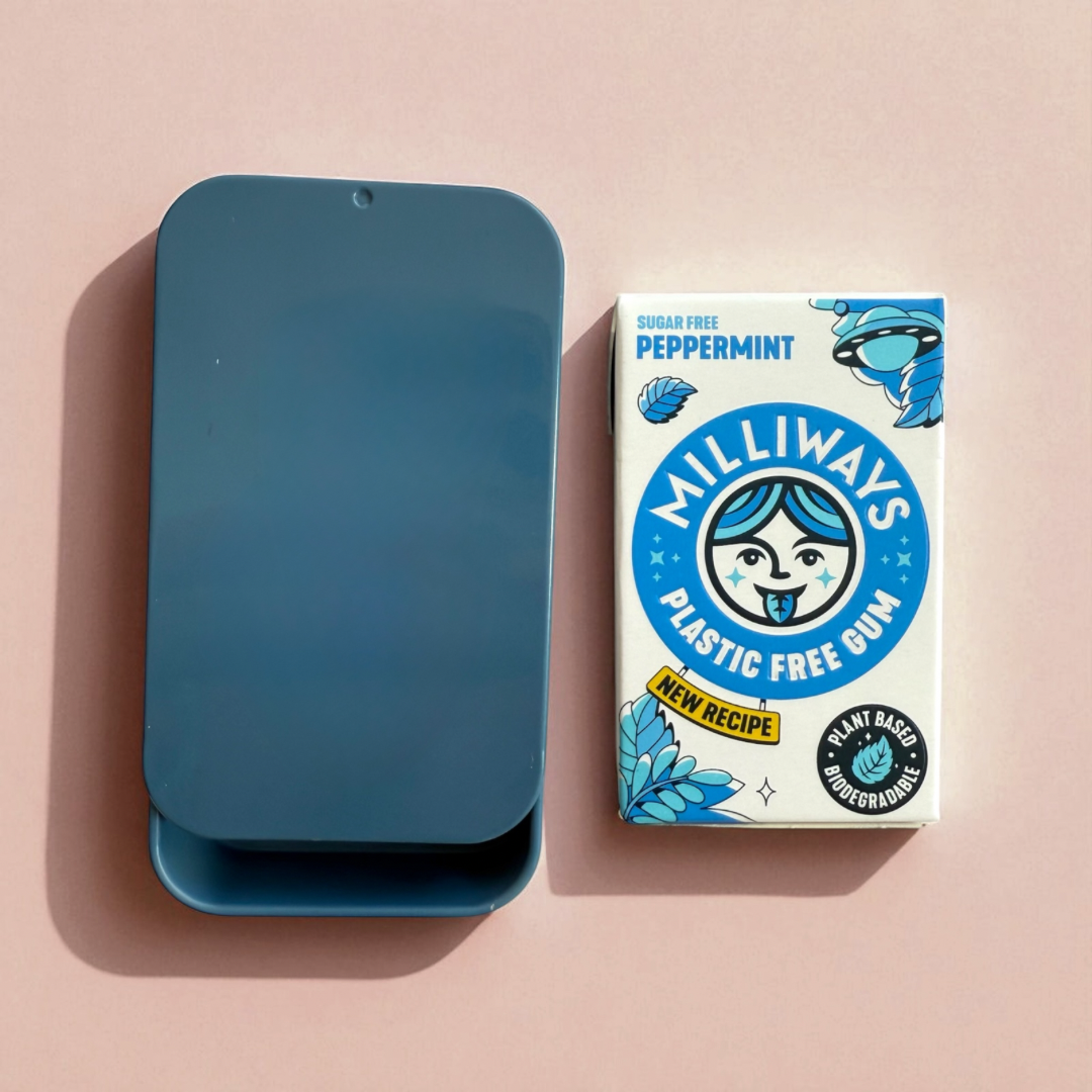 Milliways gum in a tin