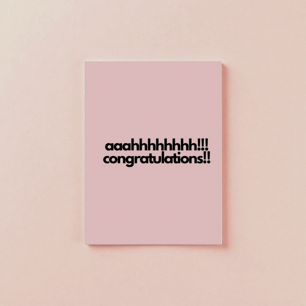 “ahhhhhh!! congratulations!!” card